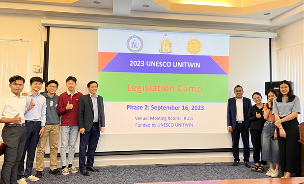 Group Photo of the second round of Legislation Camp in Royal University of Law and Economics, Cambodia 